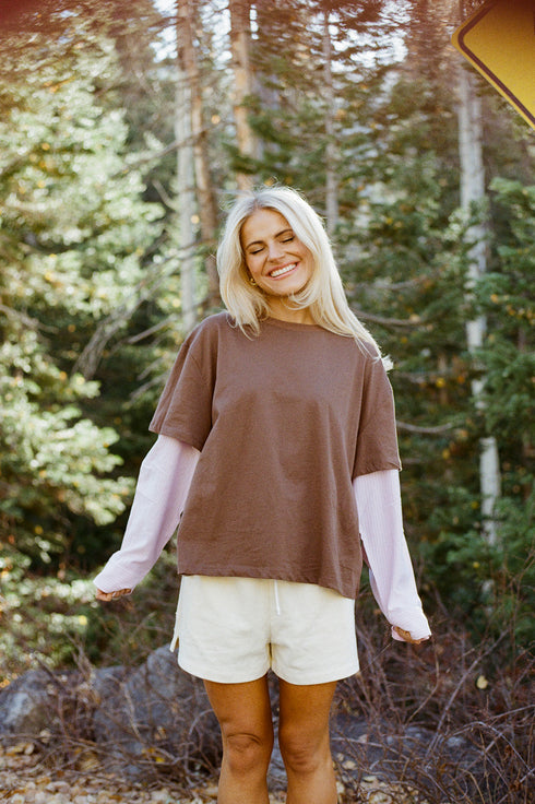 Cabin Club Top // Chocolate
